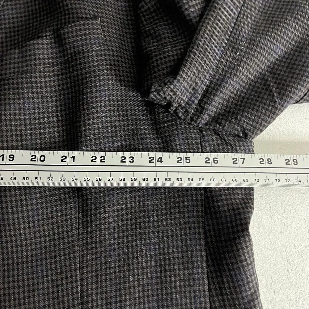 Joseph Feiss Gold Sport Coat Blazer 50L‎ Mens Wool Check Brown Big & Tall